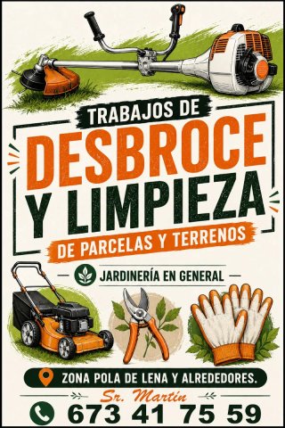 Servicio de desbrozado y limpieza de parcelas.