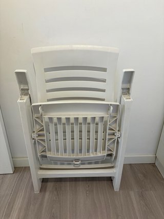 Silla plegable terraza/jardín blanca