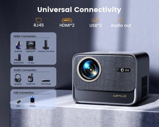 Proyector Wimius K9 Negro y Dorado