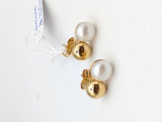 Pendientes Oro 18k Perla
