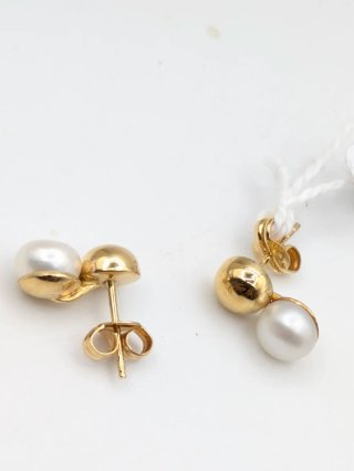 Pendientes Oro 18k Perla