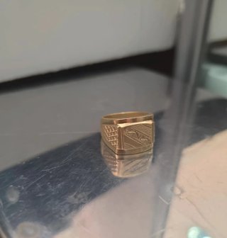 Anillo Hombre Chapado Oro Diseño