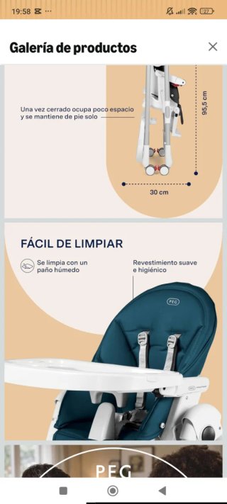 Trona Peg Perego Azul