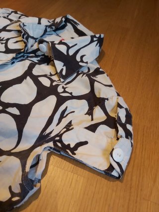 Scamiciato fantasia bianco, nero, beige