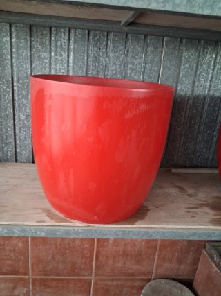 Maceta Roja Fibra de Vidrio