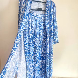 Conjunto kimono/túnica y pantalón estampado de Zar