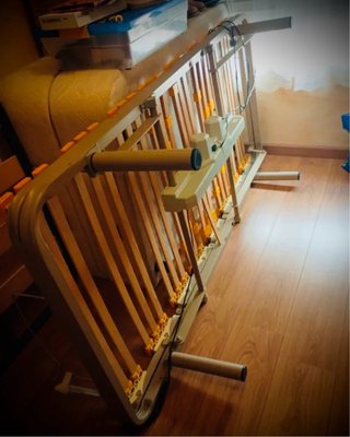 Cama articulada con mando y barandillas