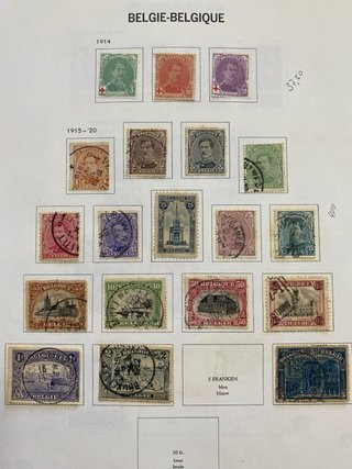 247 Sellos Antiguos Bélgica 1893-1939