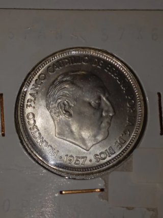 Lote 3 Monedas 50 Pts 1957*57 1957*58 1957*59 y 60