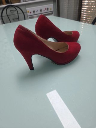 Zapatos rojos tacón talla 36