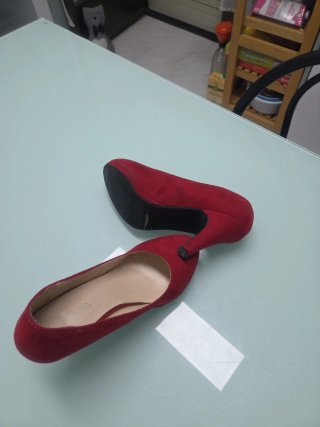 Zapatos rojos tacón talla 36