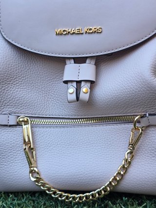 Michael Kors mochila Leila piel rosa dorado
