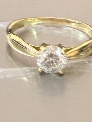 Anillo Oro 18k Diamante Natural 0.75 Ct, D/SI2