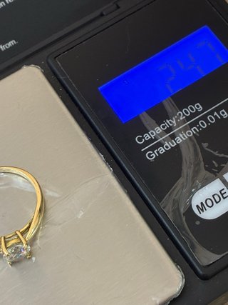 Anillo Oro 18k Diamante Natural 0.75 Ct, D/SI2