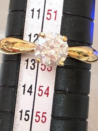 Anillo Oro 18k Diamante Natural 0.75 Ct, D/SI2