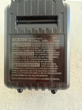 2 Baterías Dewalt 20V 6Ah
