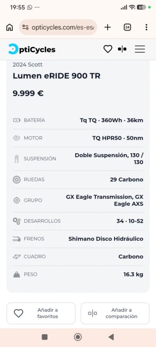 Scott Lumen 900 TR E-bike Talla M