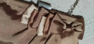 Bolso de fiesta Clutch raso bronce