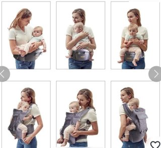 Mochila Portabebés Eccomum Gris