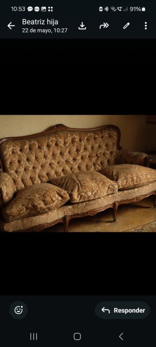 Sofá con dos sillones estilo francés vintage
