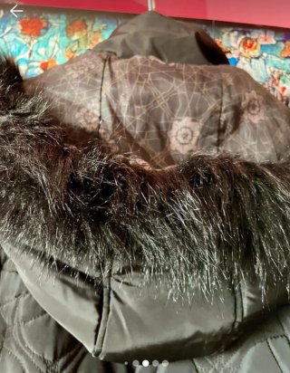 Piumino Desigual donna nero con cintura