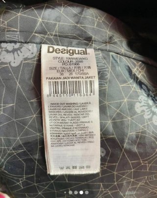 Piumino Desigual donna nero con cintura