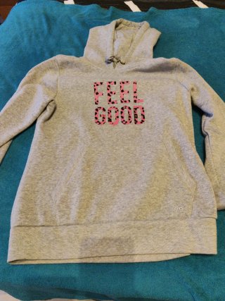 Sudadera Feel Good Gris y Rosa