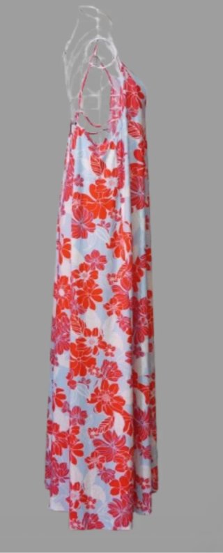 Vestido largo estampado floral verano
