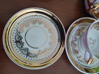 Juego de café antiguo Tuyyo porcelana
