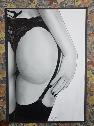 Dipinto quadro disegno donna