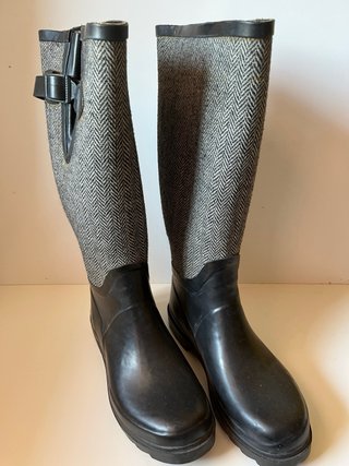 Botas de agua con estampado de espiga