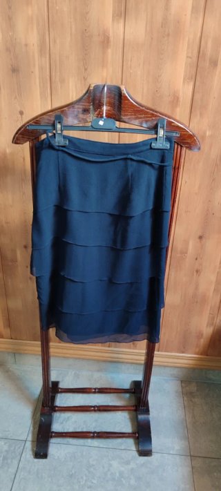 FALDA MUJER SEDA  AZUL PURIFICACIÓN GARCIA