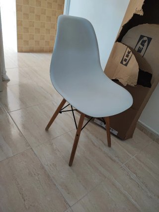 Silla Diseño Madera Blanca IKEA
