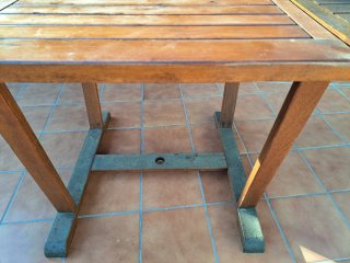 Mesa Terraza Madera + 4 Sillas