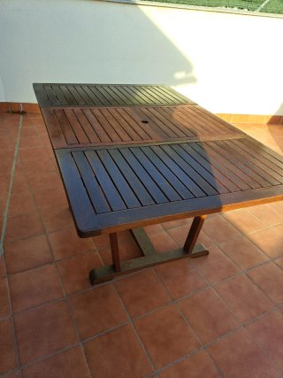 Mesa Terraza Madera + 4 Sillas