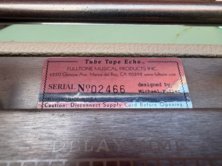 Pedal Guitarra Fulltone Tube Tape Echo