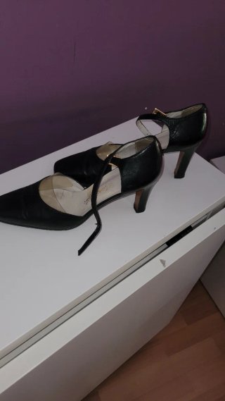 Zapatos de piel negros mujer