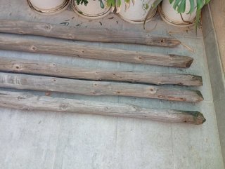 Postes de madera de teléfono 8 unidades