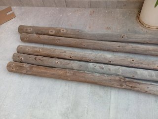 Postes de madera de teléfono 8 unidades