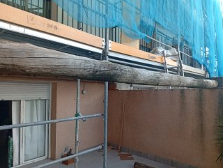 Postes de madera de teléfono 8 unidades