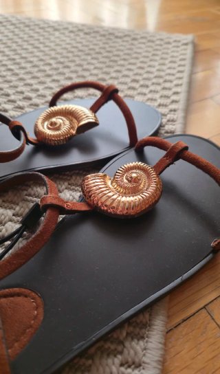 Sandalias Zara Caracolas Doradas