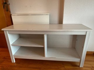 Mueble TV blanco madera