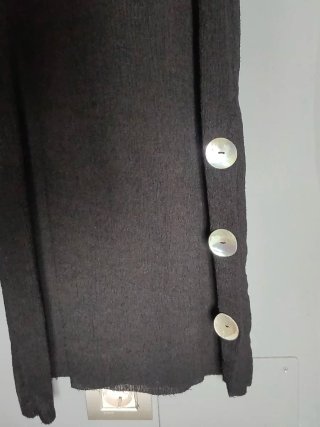 Bonito vestido negro elástico talla S