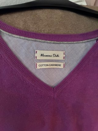 Jersey Pico Massimo Dutti Morado Caballero