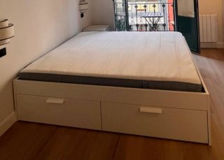 Cama 1.60x2 con cajones + colchón