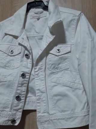 Chaqueta tejana blanca Talla S