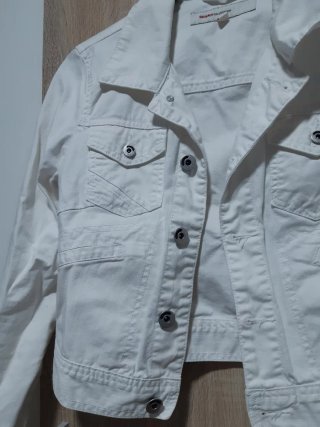 Chaqueta tejana blanca Talla S