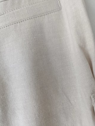 Pantalón Cargo Zara Multibolsillos Beige XS