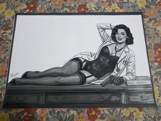 Dipinto disegno Nurse Lingerie
