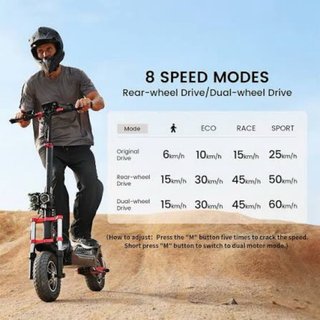Patinete eléctrico todoterreno 2400w ix8 nuevo